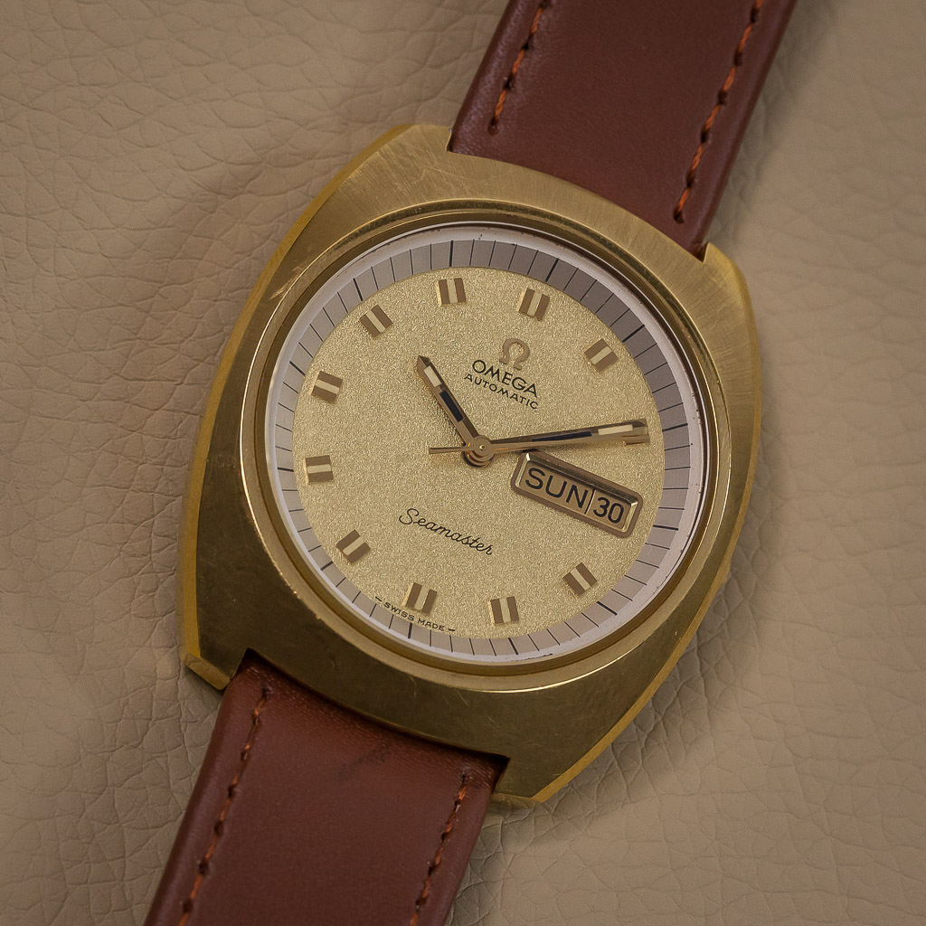 Omeaga Seamaster, Vintage, Automatic, Ref 166.089, Stainless Steel Gold  Plated, Original Box and Papers