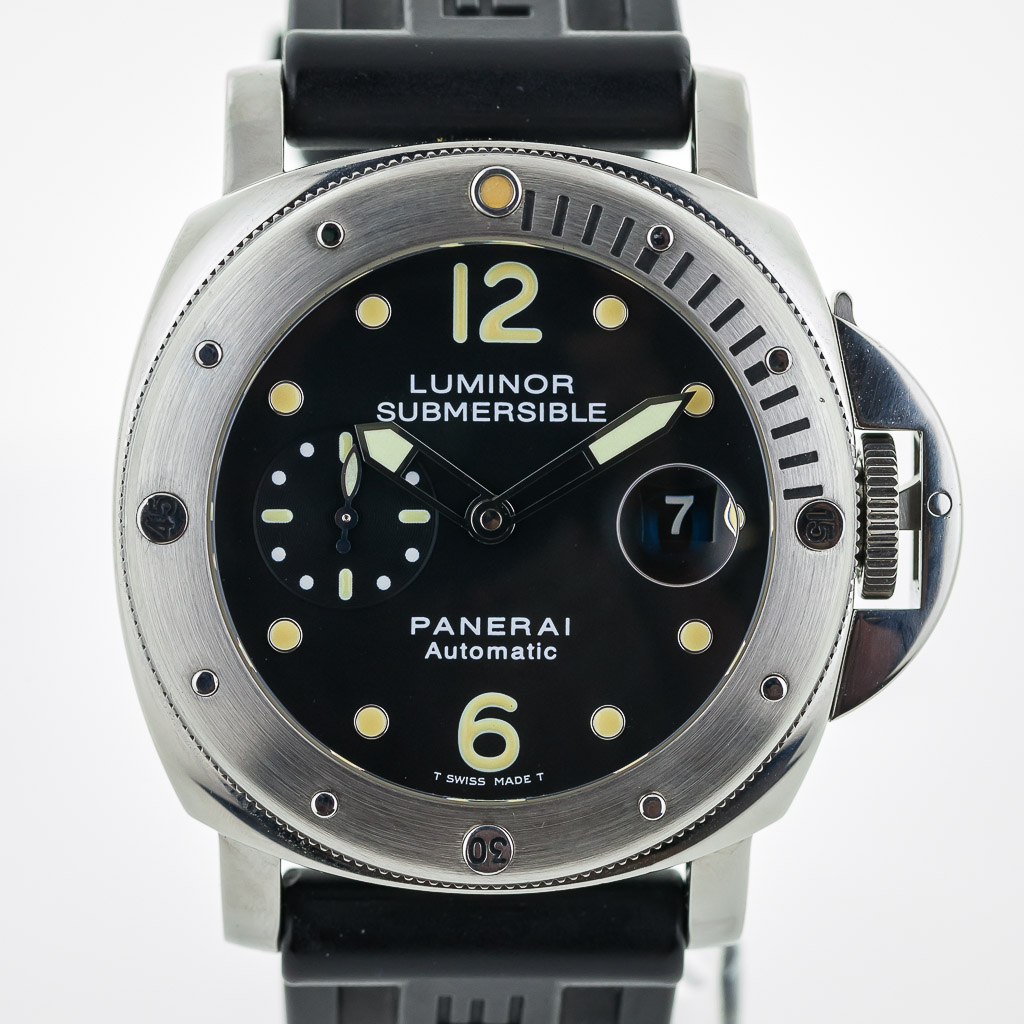 Panerai Luminor Submersible Pam024 G Mens Stainless Steel