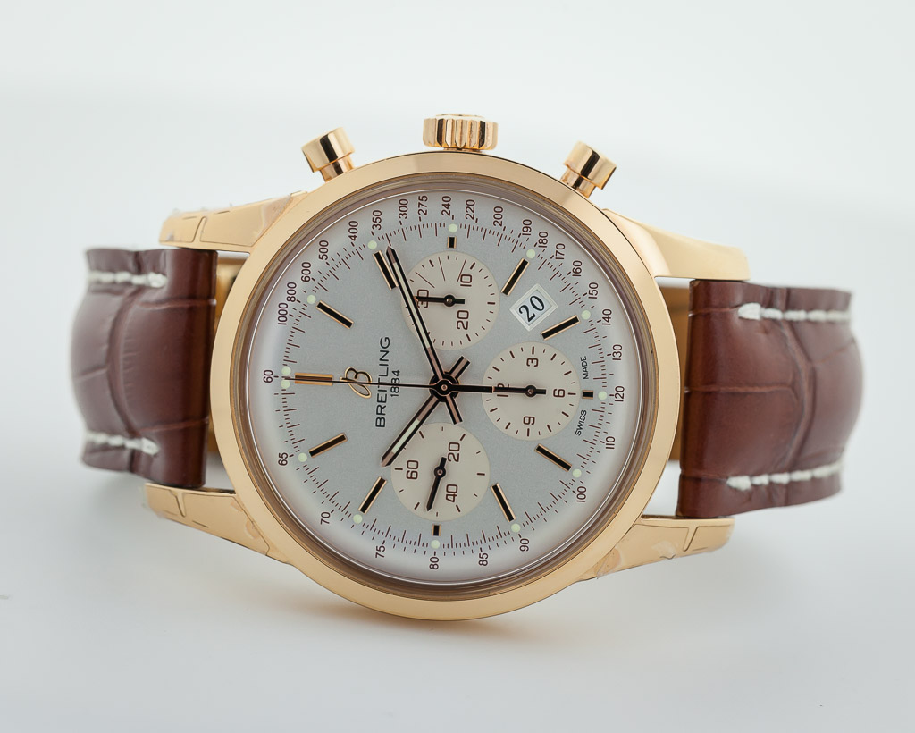 A4131053/G757-leather-gold-tang Breitling Transocean Chronograph