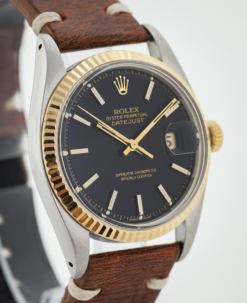 rolex datejust 1601 black dial