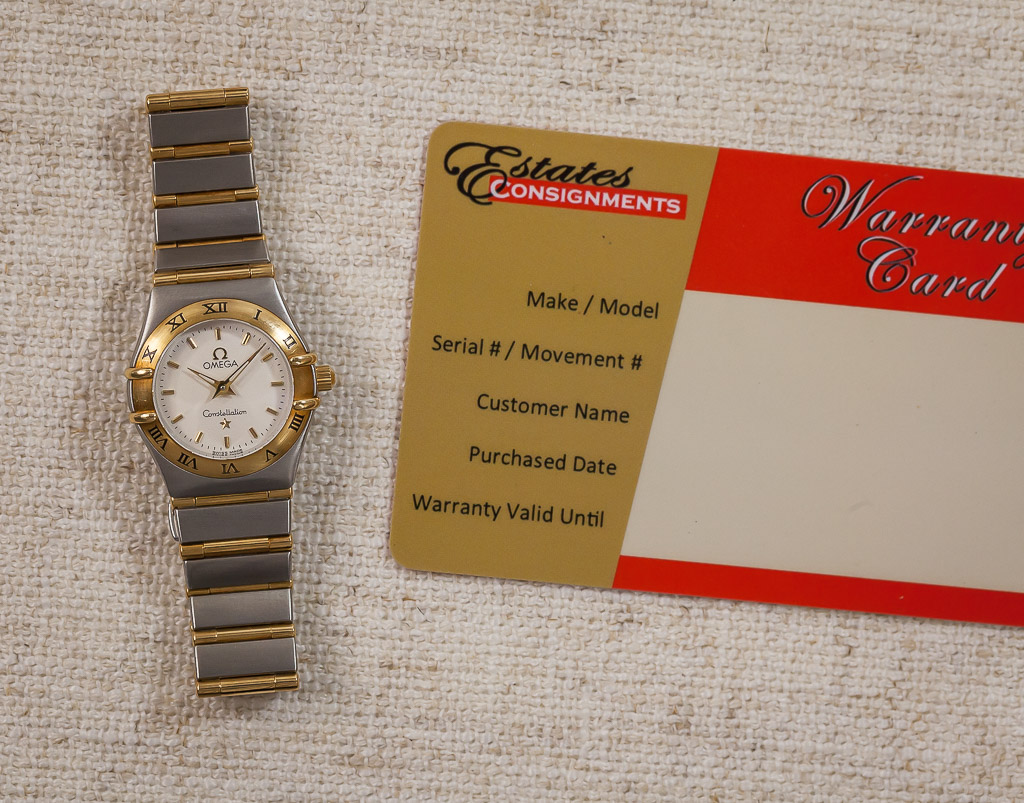 Omega Constellation, Ref 795.1203, Ladies, Steel and 18K Gold, White  Honeycomb Dial, Quartz