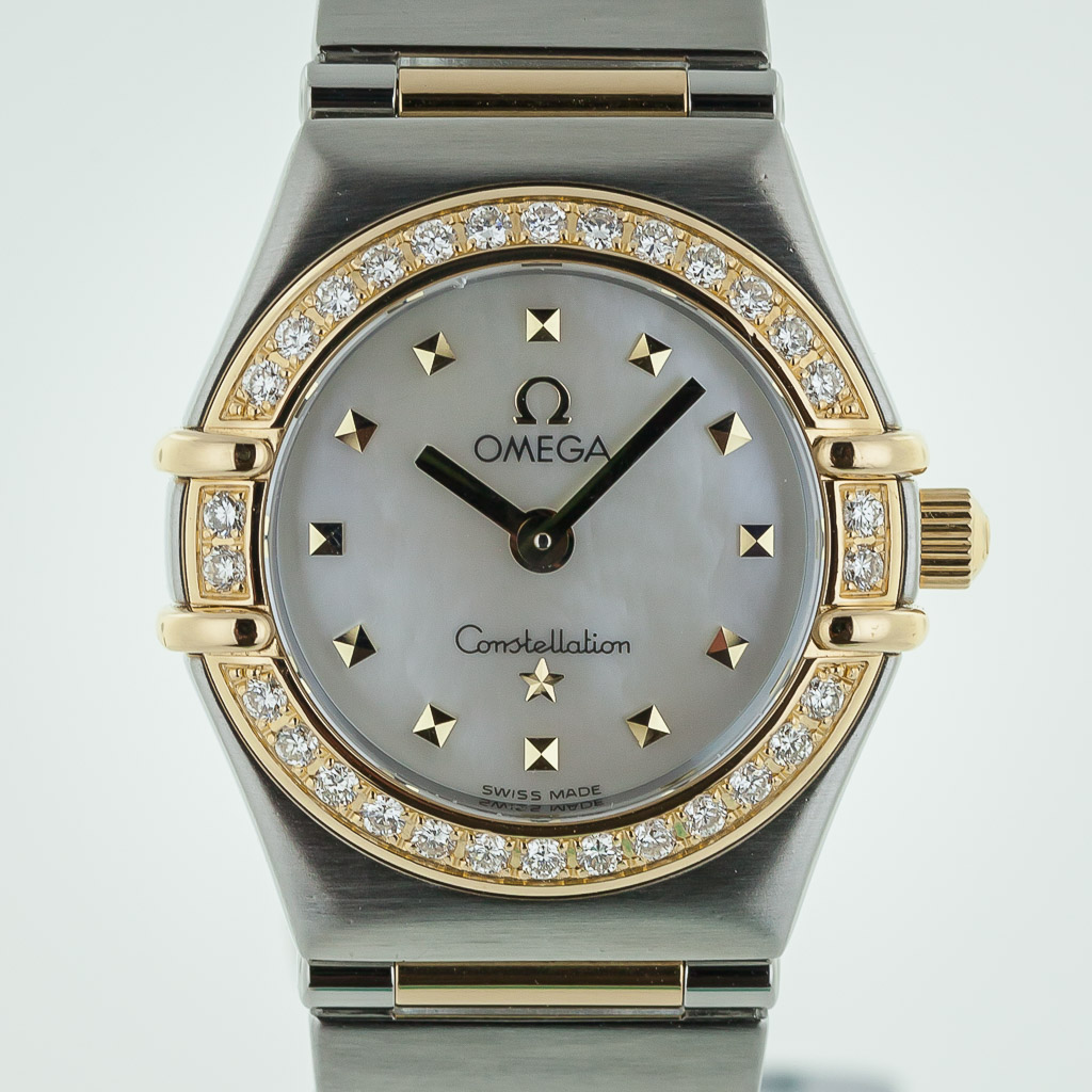 Omega Constellation, Ref 795.1203, Ladies, Steel and 18K Gold, Mother of  Pearl Dial, DIA Bezel, 2002