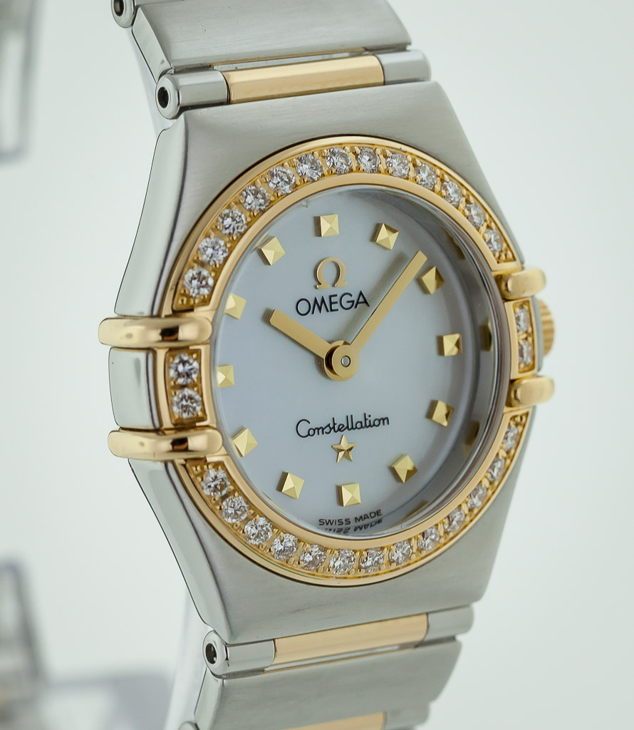 Omega Constellation, Ref 795.1203, Ladies, Steel and 18K Gold, Mother of  Pearl Dial, DIA Bezel, 2002