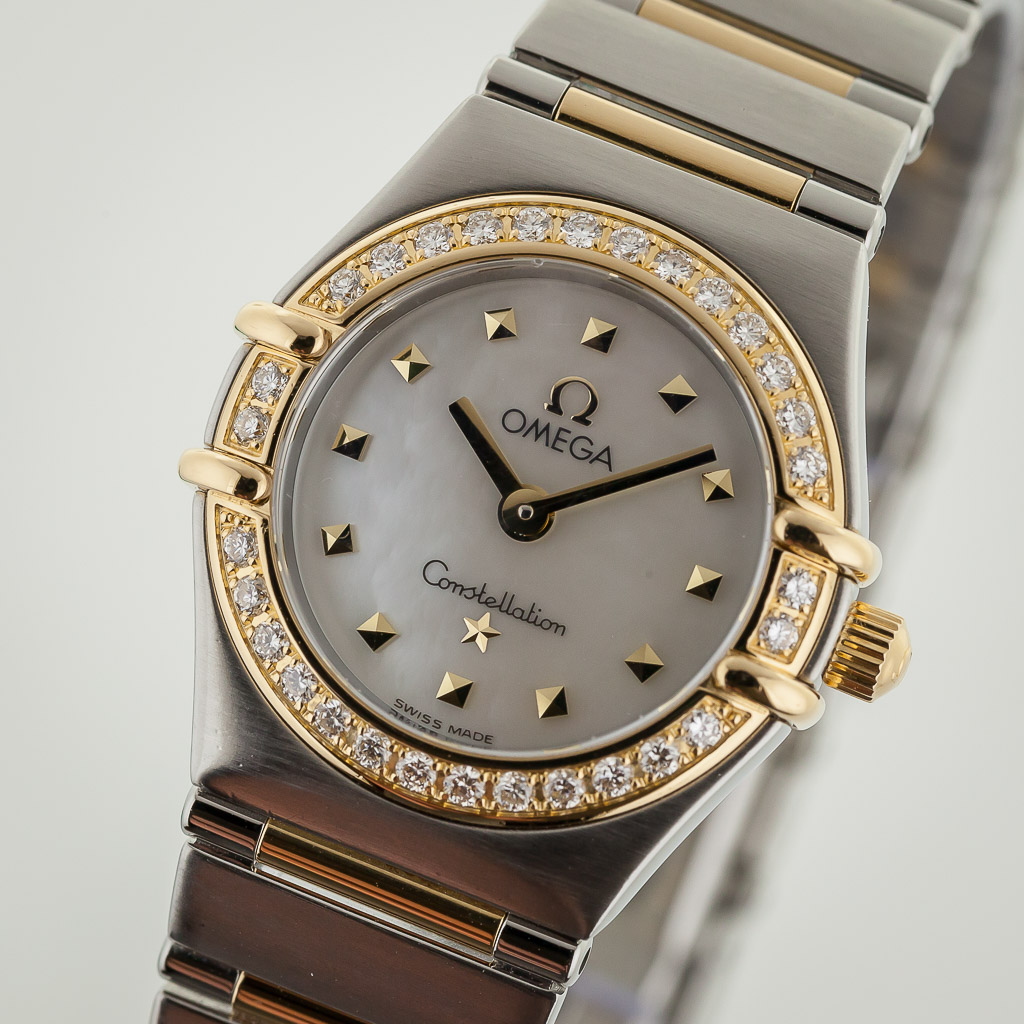 Omega Constellation, Ref 795.1203, Ladies, Steel and 18K Gold, Mother of  Pearl Dial, DIA Bezel, 2002