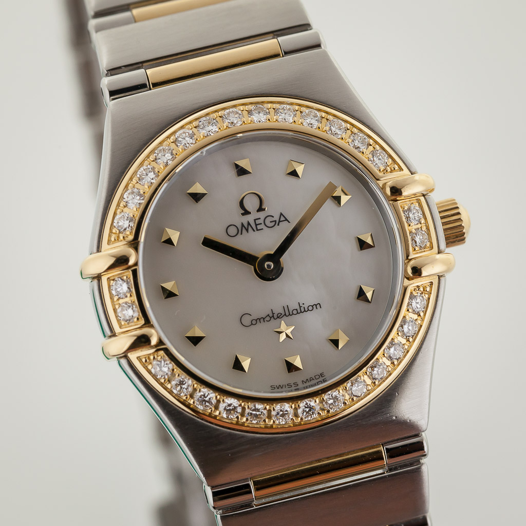 Omega Constellation, Ref 795.1203, Ladies, Steel and 18K Gold, Mother of  Pearl Dial, DIA Bezel, 2002