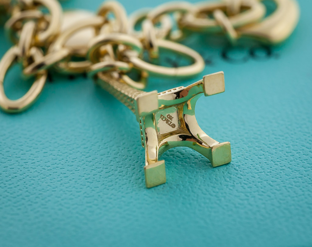 Tiffany & Co Heart with Cupid's Arrow Gold Charm Bracelet, Pampillonia  Jewelers