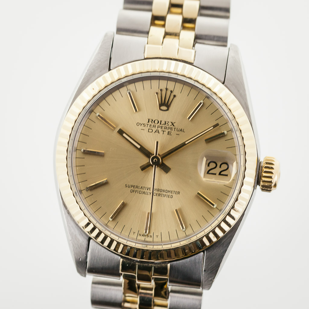Rolex Date, Ref 6827, 31mm Midsize, Stainless Steel and 18K Gold ...