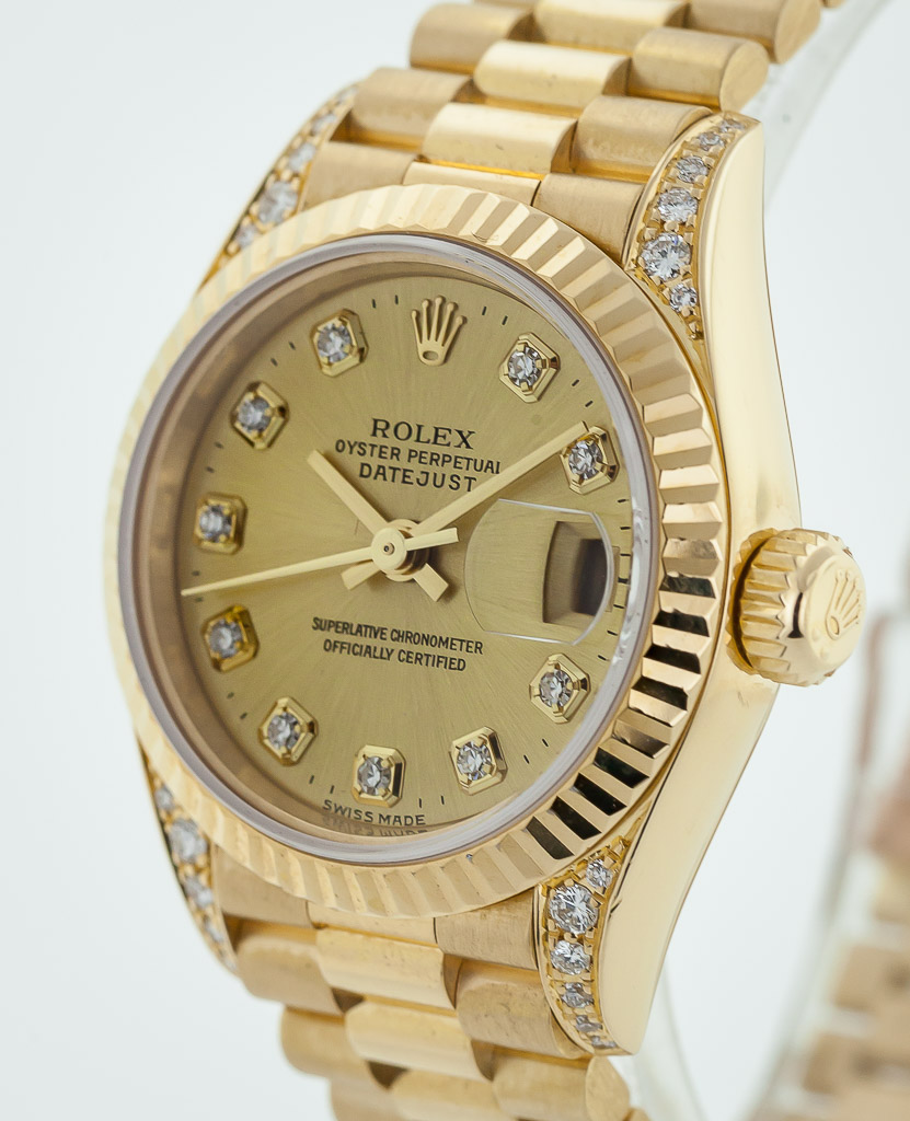 Rolex Datejust Ladies President, Ref 79238, Crown Collection, 18K Gold ...