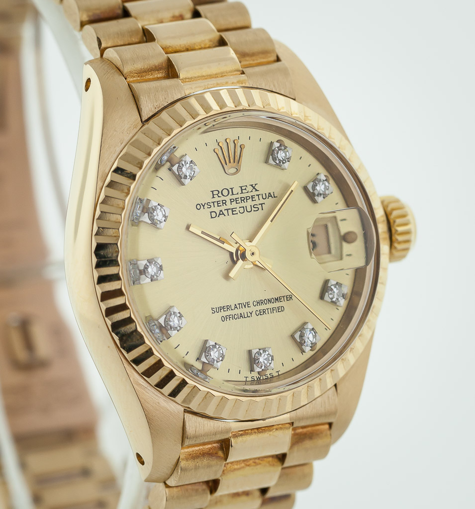 Rolex Datejust Ladies President, Ref 6913, 18K Yellow Gold, Champagne ...