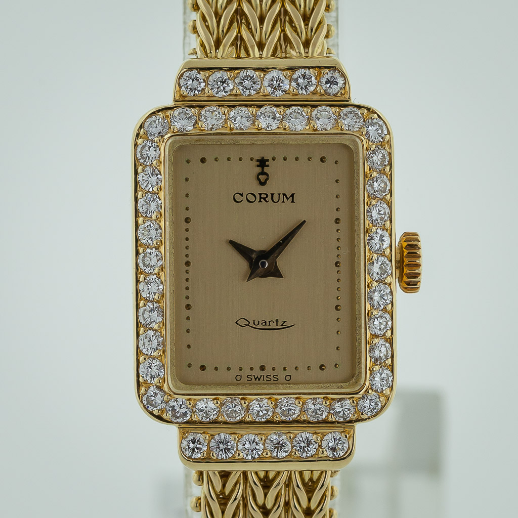 corum 18k gold diamond watch