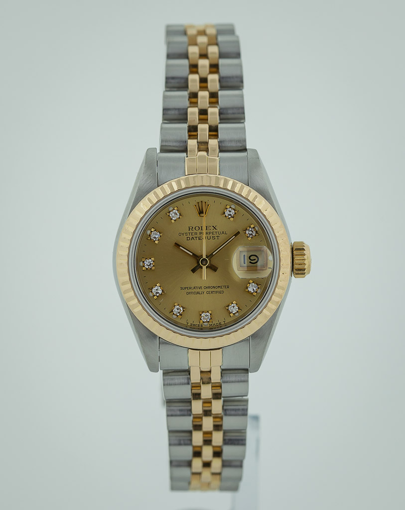 Rolex Datejust Ladies, Ref 69173, Stainless Steel & 18K Gold, Champagne ...