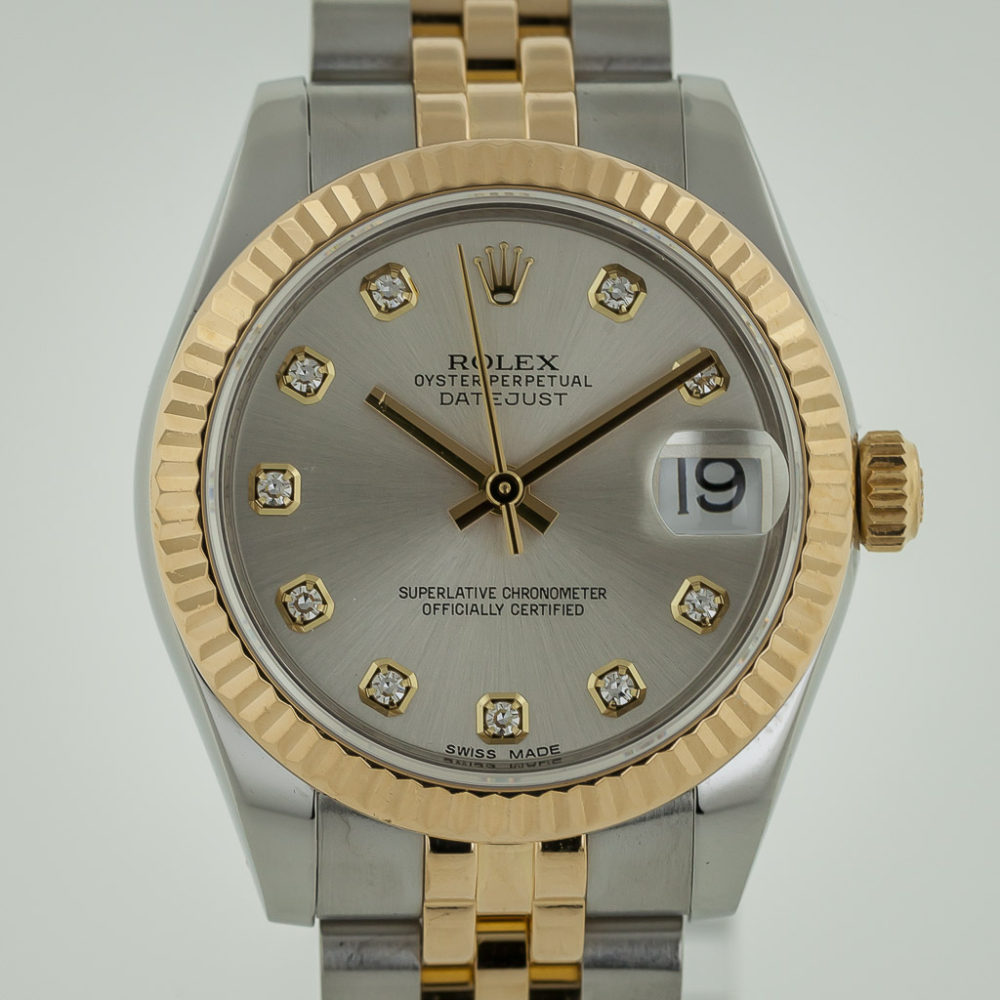 women's silver and gold rolex