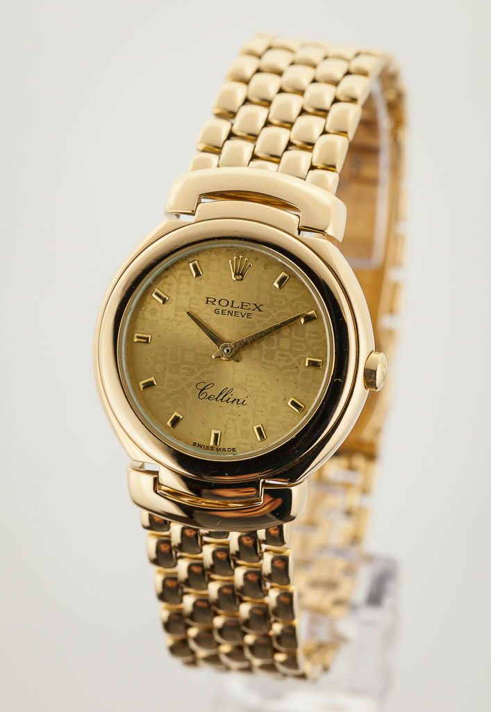 Rolex Cellini, Ref 6621/8, Ladies, 18k Yellow Gold, Champagne Dial ...