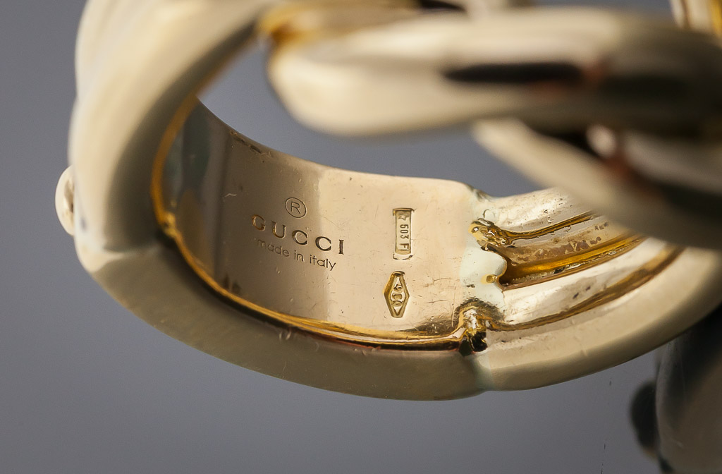 Gucci Piccolo Knot Ring, Ladies, 18K Yellow Gold, Size 14 (US Size 5.25)