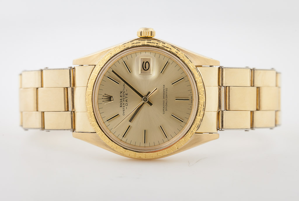 18K Yellow Gold Rolex Date Oyster Perpetual Ref #1501 - Francis Jewellers