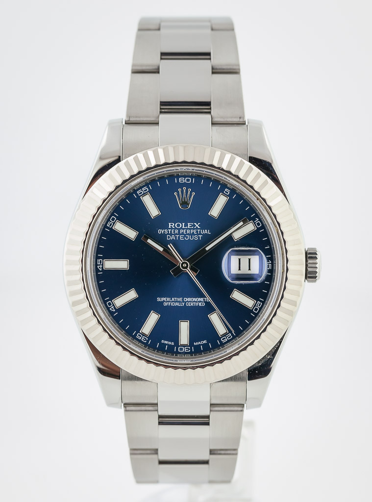 Rolex Datejust II 41, Ref 116334, Men's, Stainless Steel and 18K White ...