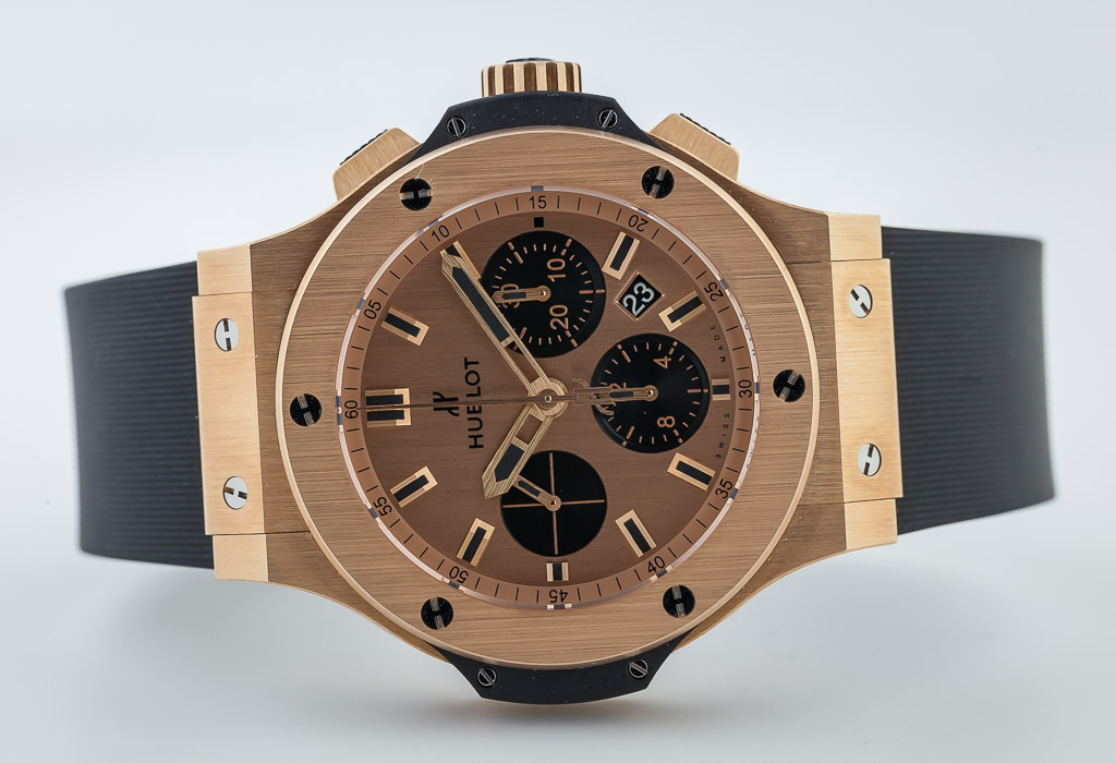 Hublot Bigbang Chronograph 301PX4110 44mm Rose Gold Dial with Rubber Bracelet