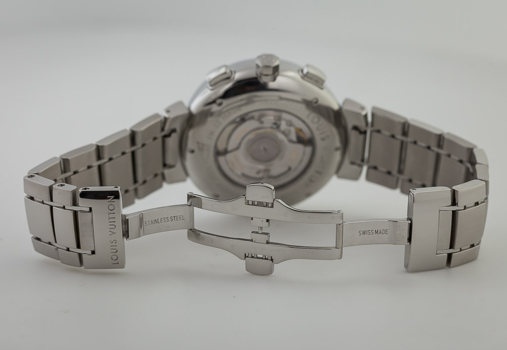 Louis Vuitton Tambour Voyage Q102N Gray Dial Self-winding 44mm Round  Men's Watch