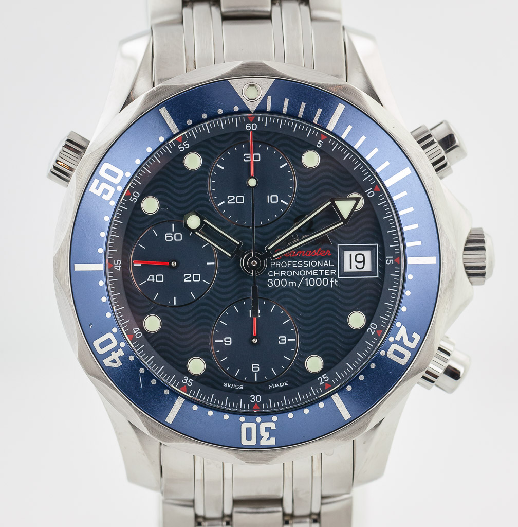 Omega Seamaster Diver 300m Ref 2225.80.00 Men s Stainless Steel Chronograph Blue 2010