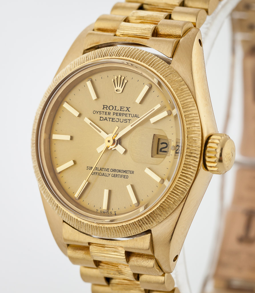 1987 Rolex Ladies Datejust 69278 18k Gold President Automatic Watch Di –  Jewelryauthority