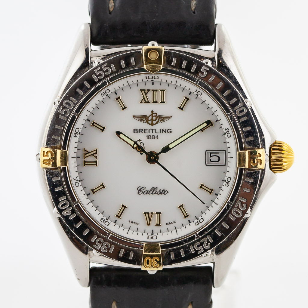 Breitling Callisto Ref B64046 Ladies Stainless Steel and Gold White Dial Quartz Leather 2002